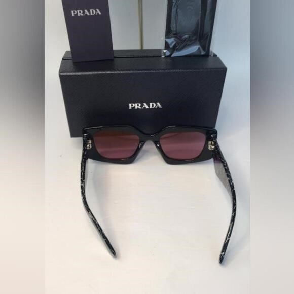 New Authentic PRADA PR15YS 1AB07Q Black/Violet 51 - 21 - 140 - Picture 5 of 9